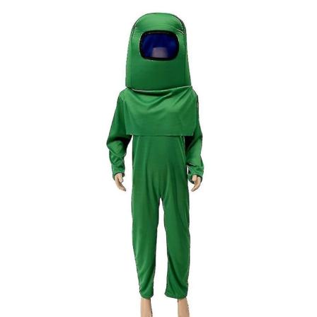 Barn Cosplay Among Us Kostym Fancy Dress Game Outfit for 6-12 år Barn W Green 10-12Years