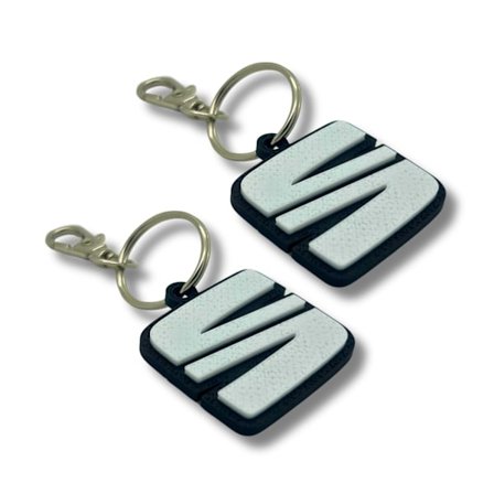 2x Nyckelring Clip On & Go karbinnyckelring för Seat