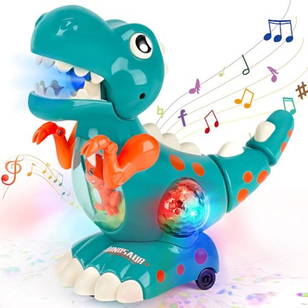 Leksaker Krypande Gående Dinosaurie Leksaker Med Musikaliskt Ljus Leksaker För Pojkar Och Flickor Baby Sinnesleksaker Ljudleksaker 