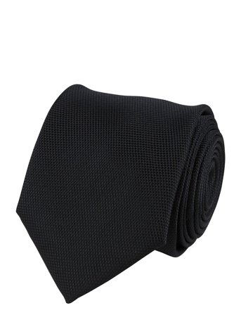 Portia 1924 Polyester Tie Solid - Black - ONE SIZE