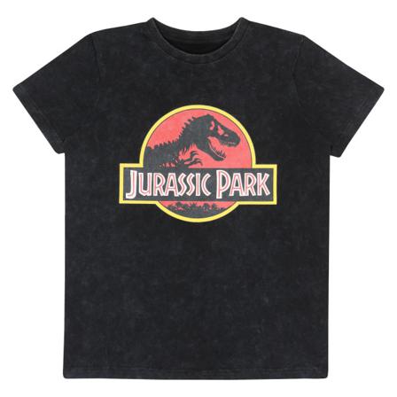 Jurassic Park T-shirt Med Logotyp För Barn/barn 9-10 År Grå/klass
