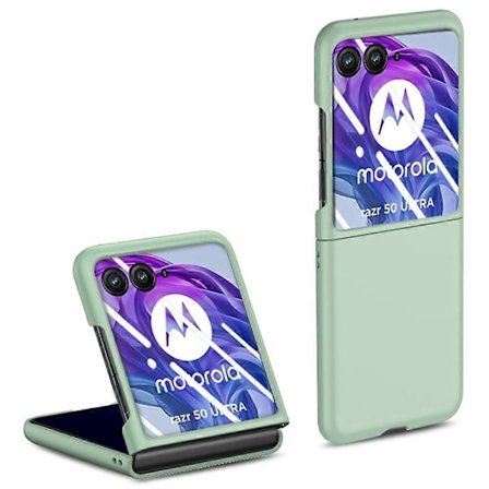 Kompatibel med Motorola Razr 50 Ultra 5G Skal Hud-touch PC Telefonfodral med Skärmskydd för Baksidan - lingling