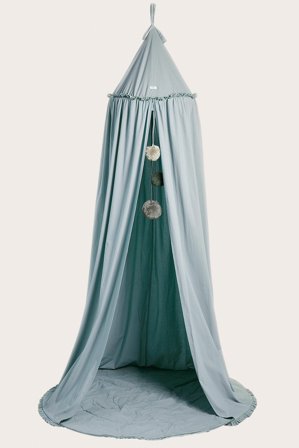 Newbie | Namiot do zabawy, z pomponami | Jasnoniebieski