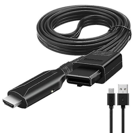 Adapter för Sony Ps1/ Ps2 till Hdmi-spelkonsol, ljud- och videokonverteringskabel