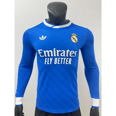 25-26 Real Madrid CF Tredje Langermet Fotball T-skjorte for Trening S-2XL Tredje