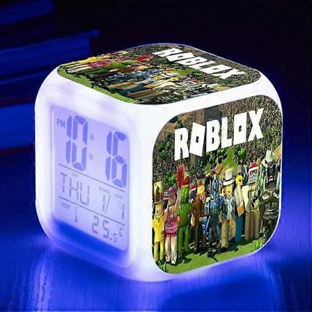 Roblox Spill LED Digital Vekkerklokke Multifunksjonell Elektronisk Skrivebordsdekor Bursdagsgave med Periferiutstyr