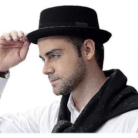 Pork Pie Hatt 100% Ullfilt Herre Porkpie Breaking Bad Hatter Flat Topp Herre Fedora (FMY)