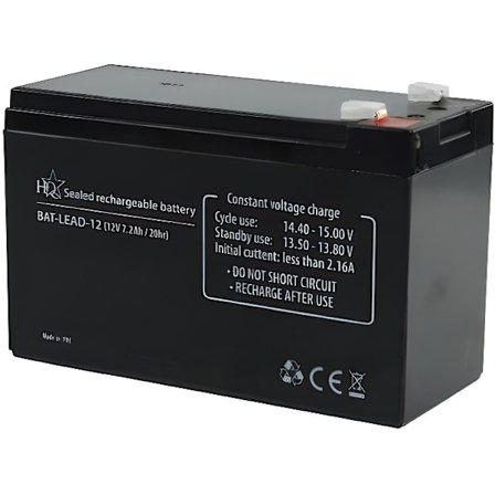 Ladattava lyijyakku - HQ - BAT-LEAD-12 - 12V - 7,2Ah - 151x94x65mm