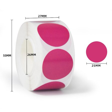 500 ark/rulle, runde klistermærker, aftagelige selvklæbende etiketter, til organisering af kodede etiketter.