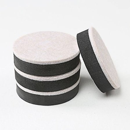 Fontainebleau Furniture Table Leg Risers 4 stk. Diameter: 63,5 mm Højde: 16,5 mm Seng Risers Kan bruges i stabler Øget højde Støjsvag og slid-