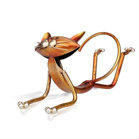 Kreativ hjemmeyoga katt rødvin svingestativ moderne metalldekorati