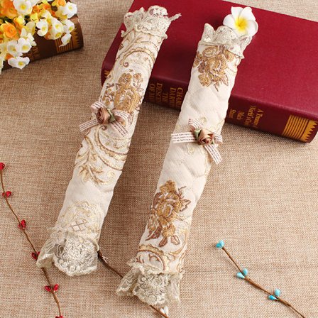 1 set dörrhandskhandskar Dubbeldörr Kylskåpshämning