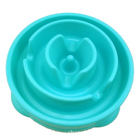 Langsom Foderhunde Skål, Stor/Regel, Turkis 27*27*5cm Grøn