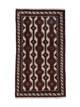 Hand Knotted Persian Baluch Rug 100X175 Black/Brown