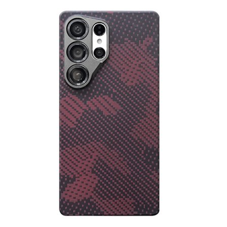 Mobilskal till Galaxy S25 Ultra MagSafe Kevlar - Camouflage Röd