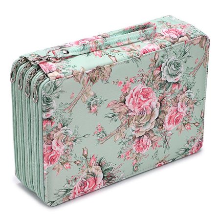 200 Slots Blyantsholder Etui Blyantsholder, Farvet Blyantpose Taske Pen Opbevaringsarrangør med Lynlås til Farveblyanter Stationery