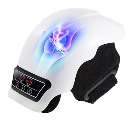 Opvarmet knæmassager trådløs knæstøtte med massage til smertelindring kolde ben blodcirkulation gaver til mænd/kvinder