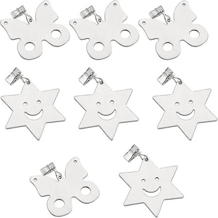 8 kpl Pihdit; Ruostumattomasta Teräksestä Valmistettu Pöytäliina - Puutarhaan - Pöytäliinan Paino Rapun Kanssa