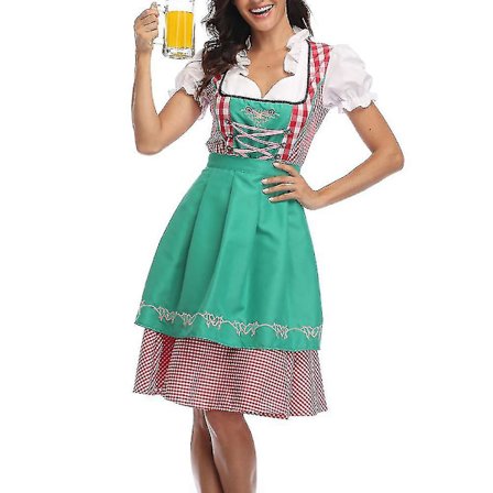 Saksalaisen Oktoberfestin naisten mekko Aikuisten Dirndl Perinteinen baijerilainen olutfestivaali Fraulein Cosplay