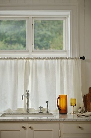 Jotex - Cafégardin Linnemix Naturvit LILL - Köp Gardinkappor hos Jotex