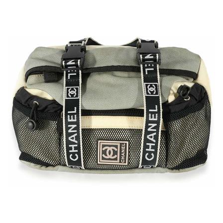 Chanel Vintage, Pre-owned Belt Bags Grijs, Heren, Maat:ONE Size,nylon