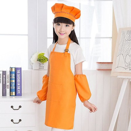 Barnas forkle med lomme foran - Jente og gutt - Kjøkkenforkle - Håndverk - Maling - Matlaging - Babyforkle