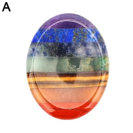 7 Chakra Oro tumstenar Ädelsten Reiki Antianxiety Crystal S colorful One-size