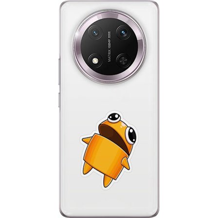 Kompatibel Mobilcover til Honor Honor Magic7 Lite Orange tegnet figur med store øjne og dynamisk pose i legende stil