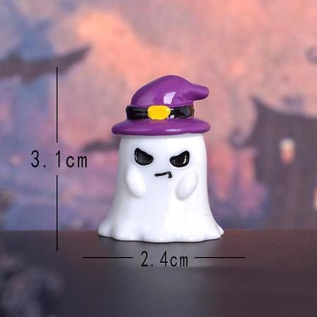 Figurin Miniature Sødt Tegneserie Græskar Spøgelse Mikro Landskabs Dekorationer til Halloween Dekorationer Hjem Kontor Skrivebord Værelse Dekoration 