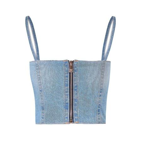 Versace, Sleeveless Tops Niebieski, Kobieta, Rozmiar: S