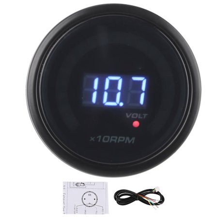 2 tuuman 2-in-1 12V kierroslukumittari volttimittari LED digitaalinen näyttö korkea tarkkuus mittari universaali autoon