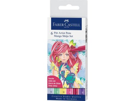 FABER-CASTELL Tuschest. Pitt Artist Pen Manga ShÃ ́jo 6x