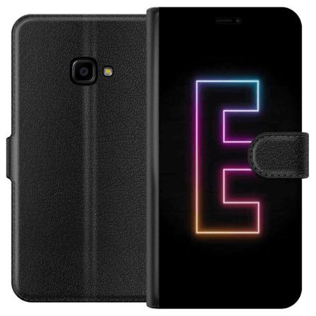 Kompatibel Tegnebogsetui til Samsung Samsung Galaxy Xcover 4 Minimalistisk neonbogstav E i lyse farver mod mørk baggrund i moderne og stilren design