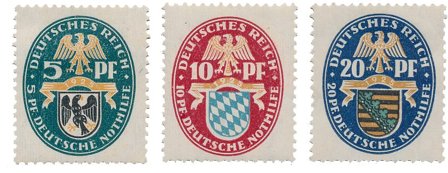 Tyske Rige 1925 - MICHEL 375-377 - Ubrugt