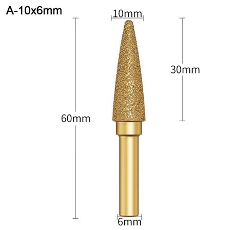 Hiomapää Grafiittitanko Kiillotettu A-10X6MM