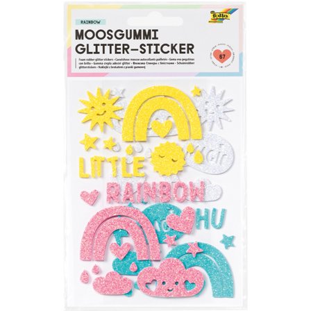 Folia Foam rubber stickers Rainbow 2 Sheets
