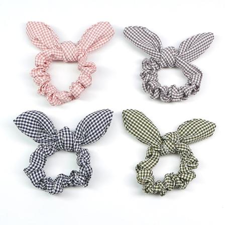 Pige Hare Kanin Øre Scrunchies Hårbånd Reb Elastisk Bånd Hestehale, sæt med