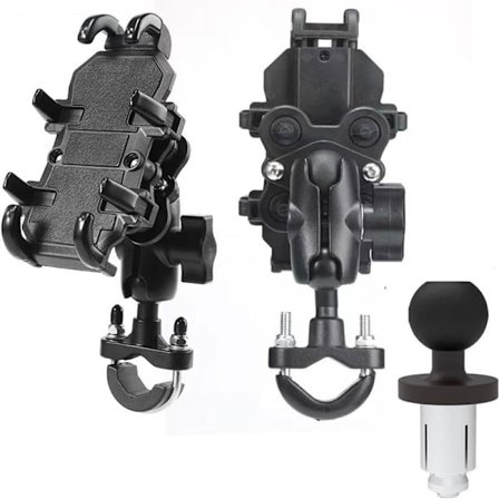 Motorcykel mobiltelefonholder, bakspejlssæde, mobiltelefonholder passer til personer med 13 mm-19 mm hul til forgaffel