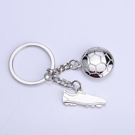 Fotboll fotbollssko boll metall nyckelring nyckel