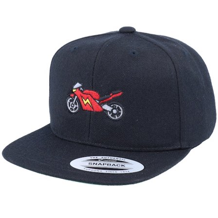 Kiddo Cap - Grijs snapback Cap - Kids Bolt Mc Bike Black Snapback @ Hatstore