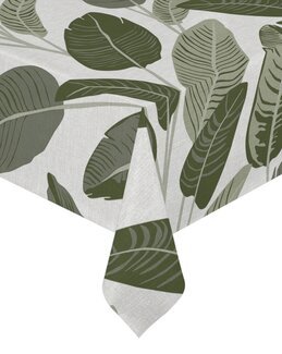 Voksduk Wille bladmønster metervare Grønn