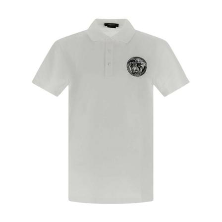 Versace Polo T-shirt , Wit , Heren , Maat: M