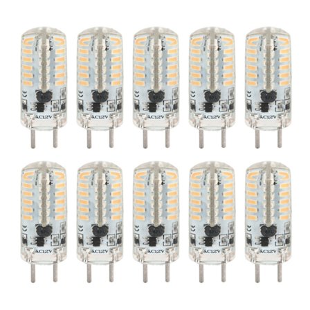 10 stk G4 LED-pære Bi-pin Landskapslys Pæreutskifting for Bobil Hagegård 12V Varmt