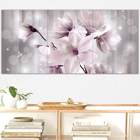 Skylt / Tavla - Blomma - 126x59 cm - Väggdekoration multifärg