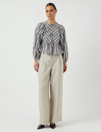 YAS Yascelli Ls Tie Top - Grey - 34