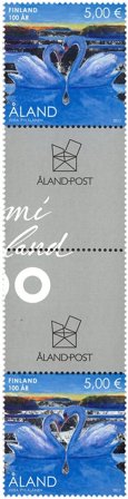 Åland 2017 - Finland 100 år - Gutterpair postfrisk
