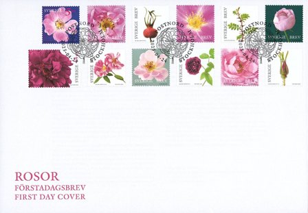 Sverige - Roser - Førstedagskuvert