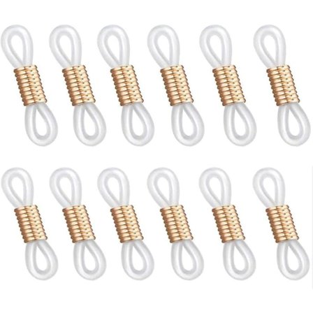 50 stk holdere kjedeglassbrilleender glassbrillekjede stroppløkkeender av glassbrillestropp ender av glassbrillekjedeholder silikon snor stropp DIY 