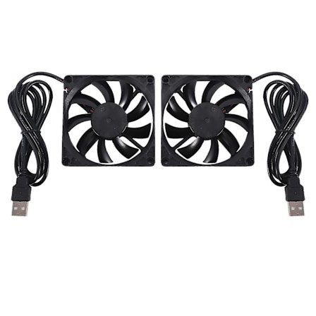80mm 5V USB Blæser - 2 Pak 8cm 8015 Børsteløs DC Køleblæser til PC Computer Router Kabinet Køler (FMY)