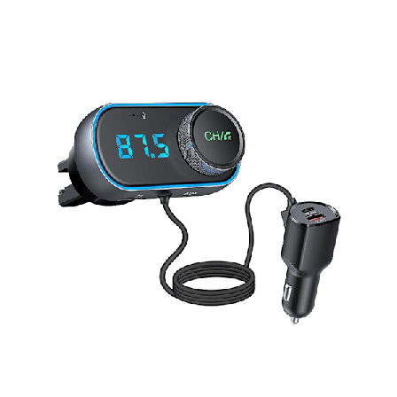 Bluetooth FM-sender for bilradio Bluetooth Handsfree-samtaler Qc3.0 Støyreduksjon Hurtiglading med stor mikrofon